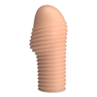 Телесная насадка на пенис с ребрышками Hoytt - 9 см. - 3