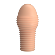 Телесная насадка на пенис с ребрышками Hoytt - 9 см. - 4