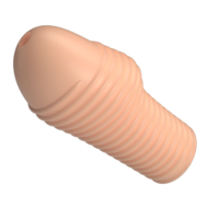 Телесная насадка на пенис с ребрышками Hoytt - 9 см. - 7