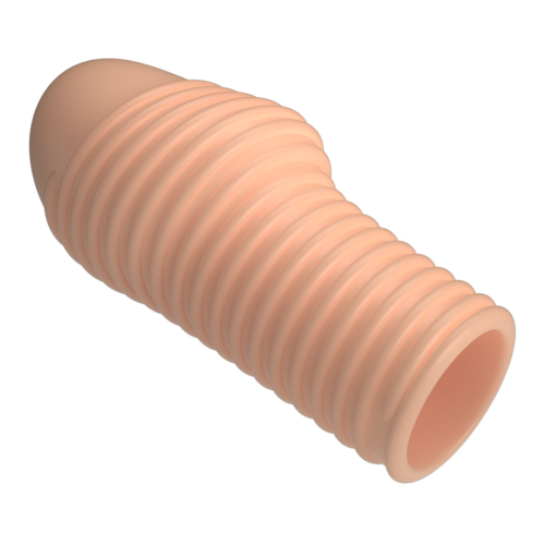 Телесная насадка на пенис с ребрышками Hoytt - 9 см. - 5