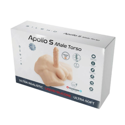 Карамельный мужской полуторс с фаллоимитатором SILEXD Apollo S 7 - 2