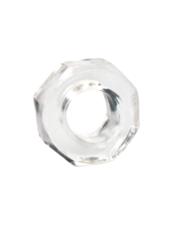 Прозрачное эрекционное кольцо в форме гайки - 1