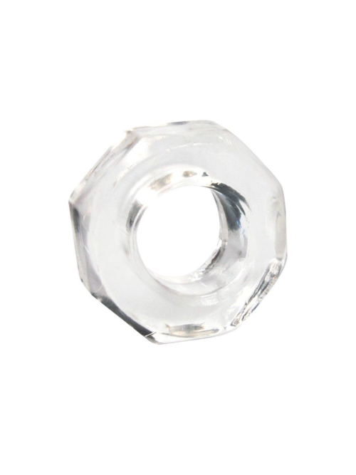 Прозрачное эрекционное кольцо в форме гайки - 1