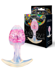 Розоватая анальная пробка - 8,2 см. - 0