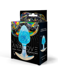 Голубоватая анальная пробка - 9 см. - 2