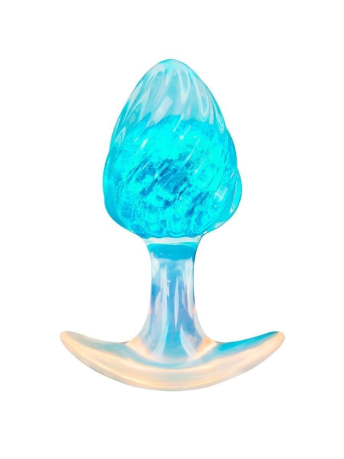 Голубоватая анальная пробка - 9 см. - 1