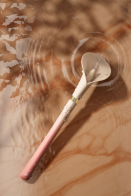 Розовый двусторонний вибромассажёр Calla - 12