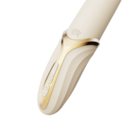 Бежевый вибростимулятор с имитацией оральных ласк и функцией нагрева Eve - 3