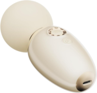 Бежевый мини-вибратор с функцией нагрева Ava - 2