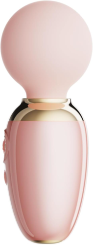 Нежно-розовый мини-вибратор с функцией нагрева Ava - 4