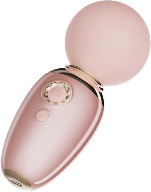 Нежно-розовый мини-вибратор с функцией нагрева Ava - 2