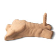 Телесный мужской торс с фаллоимитатором SILEXD Apollo L 7 - 1