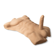 Телесный мужской торс с фаллоимитатором SILEXD Apollo L 7 - 0