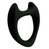 Черное эрекционное кольцо с рожками Wooomy Toro M - 1
