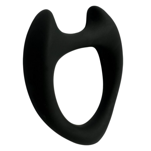 Черное эрекционное кольцо с рожками Wooomy Toro M - 1
