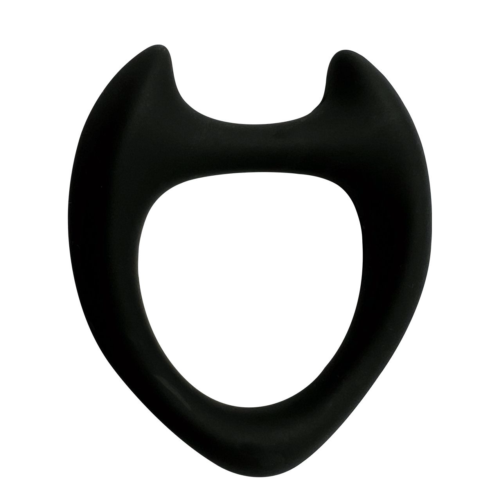 Черное эрекционное кольцо с рожками Wooomy Toro M - 0