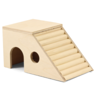 Домик-лестница для мелких животных деревянный - 17см - 0
