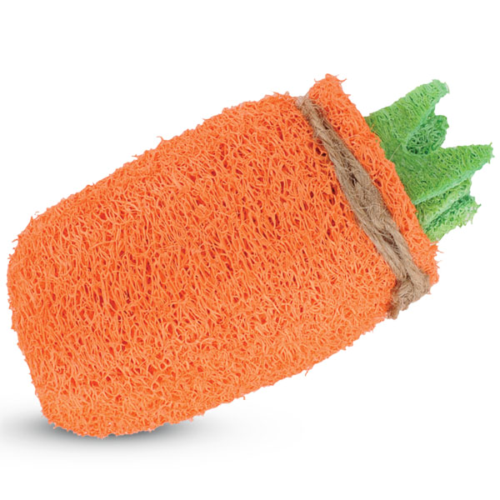 Игрушка NATURAL для мелких животных из люфы - Морковь 12см - 0