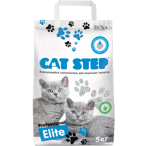 Наполнитель для кошачьих туалетов Cat Step Professional Elite с ароматом Алоэ вера 5 кг - комкующийся - 3
