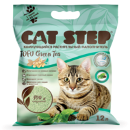 Наполнитель комкующийся растительный CAT STEP Tofu Green Tea - 12 л - 1