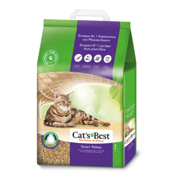 Наполнитель для кошачьих туалетов Cat's Best Smart Pellets 20л - 10кг древесный комкующийся