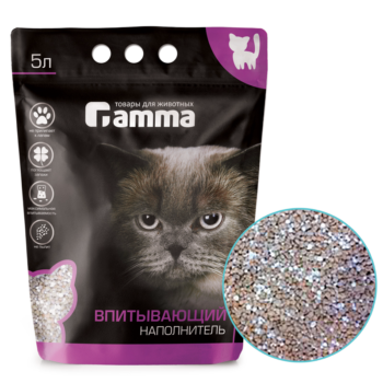 Наполнитель для кошачьих туалетов Gamma 5л - впитывающий