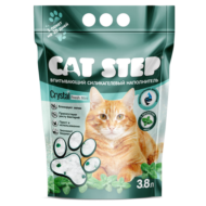 Наполнитель впитывающий силикагелевый CAT STEP Crystal Fresh Mint - 3,8л - 0