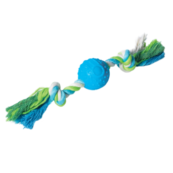 Игрушка для собак из термопластичной резины - Мяч с верёвкой 5см/29см