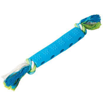 Игрушка для собак из термопластичной резины - Палка шипованная с верёвкой 35см