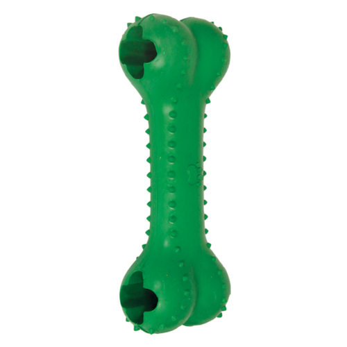 Игрушка для собак из цельнолитной резины - Кость с отверстиями 17,5см - 0