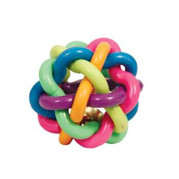 Игрушка для собак из цельнолитой резины - Мяч-лабиринт с колокольчиком 8,5см