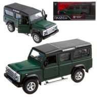 Машина металлическая RMZ City 1:32 Land Rover Defender, инерционная, темно-зеленый матовый цвет, 16.5 x 7.5 x 7 см - 0