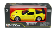Машина металлическая RMZ City 1:32 Chevrolet Corvette C6-R, инерционная, цвет желтый металлик - 0
