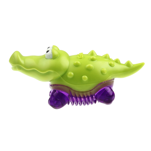 Игрушка-пищалка для собак - Крокодильчик с пищалкой (10см) - 0