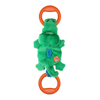 Игрушка для собак - Крокодил на веревке с пищалкой (51см)