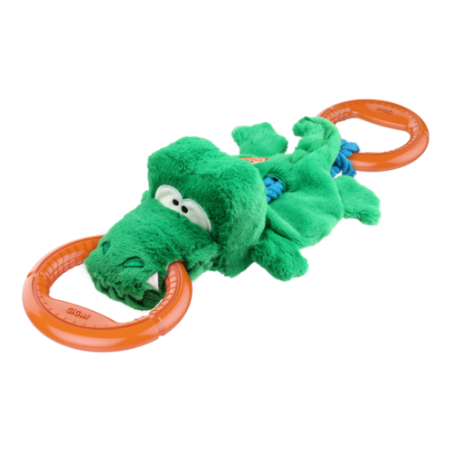 Игрушка для собак - Крокодил на веревке с пищалкой (51см) - 2