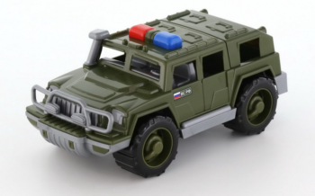 Автомобиль джип военный патрульный "Защитник" 31х15,5х13 см.