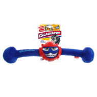 Игрушка для собак - Гладиатор синий в резиновом шлеме (41 см) - 1