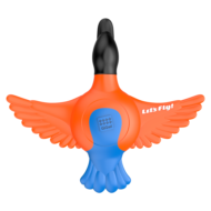 Игрушка для собак - Утка с пищалкой оранжево-синяя (27 см) - 0