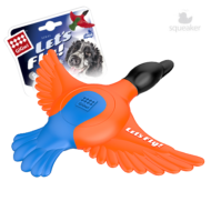 Игрушка для собак - Утка с пищалкой оранжево-синяя (27 см) - 1