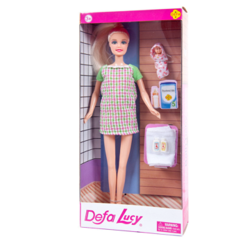 Кукла Defa с аксессуарами (ребенок, 2 баночки со средствами для купания, полотенце), 3 вида в ассортименте