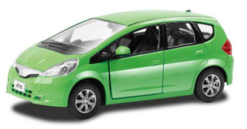 Машина металлическая RMZ City 1:32 Honda Jazz, инерционная, зеленая, 12,7 x 4,9 x 4,1см