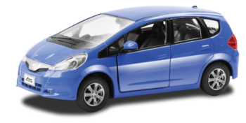 Машина металлическая RMZ City 1:32 Honda Jazz, инерционная, синяя, 12,7 x 4,9 x 4,1см