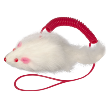 Игрушка SH09 для кошек - Мышь на пружине (пакет 24шт)