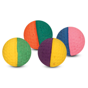 Игрушка для кошек - Мяч для гольфа разноцветный 4cм (4шт)