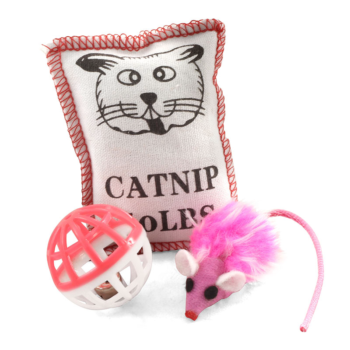 Набор игрушек XW7001 для кошек - мяч, мышь, подушка