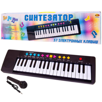 Синтезатор (пианино электронное), с микрофоном, 37 клавиш, 54 см