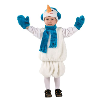 Костюм карнавальный Снеговик (мех) размер 28 (детский)