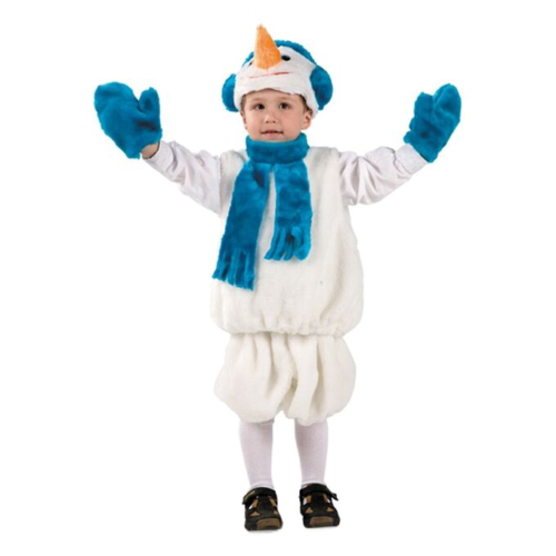 Костюм карнавальный Снеговик (мех) размер 28 (детский) - 0
