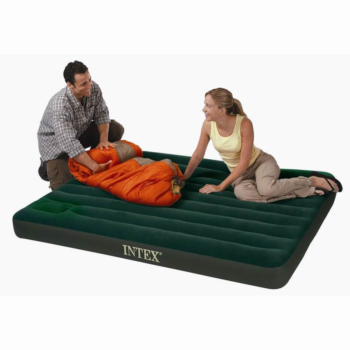Матрац-кровать надувной двуспальный зеленый, 137х191х20,32см